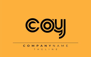 COY Yaratıcı Eşsiz Modern Harf Logosu Tasarımı. Benzersiz bir harf dizaynına sahip stilize logo, soyut minimalist estetik ve modern cazibe sunar.