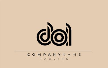 DOL Yaratıcı Eşsiz Modern Harf Logosu Tasarımı