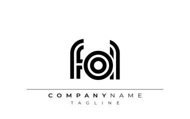 FOL Yaratıcı Eşsiz Modern Harf Logosu Tasarımı. Benzersiz bir harf dizaynına sahip stilize logo, soyut minimalist estetik ve modern cazibe sunar.