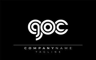 GOC Yaratıcı Eşsiz Modern Harf Logosu Tasarımı. Benzersiz bir harf dizaynına sahip stilize logo, soyut minimalist estetik ve modern cazibe sunar.