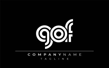GOF Yaratıcı Eşsiz Modern Harf Logosu Tasarımı. Benzersiz bir harf dizaynına sahip stilize logo, soyut minimalist estetik ve modern cazibe sunar.