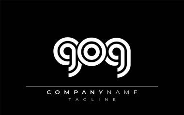 GOG Yaratıcı Eşsiz Modern Harf Logosu Tasarımı. Benzersiz bir harf dizaynına sahip stilize logo, soyut minimalist estetik ve modern cazibe sunar.