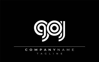 GOJ Yaratıcı Eşsiz Modern Harf Logosu Tasarımı. Benzersiz bir harf dizaynına sahip stilize logo, soyut minimalist estetik ve modern cazibe sunar.