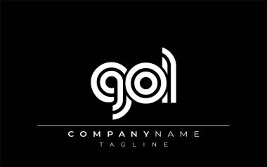 GOL Yaratıcı Eşsiz Modern Harf Logosu Tasarımı. Benzersiz bir harf dizaynına sahip stilize logo, soyut minimalist estetik ve modern cazibe sunar.