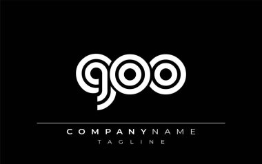 GOO Yaratıcı Eşsiz Modern Harf Logosu Tasarımı. Benzersiz bir harf dizaynına sahip stilize logo, soyut minimalist estetik ve modern cazibe sunar.