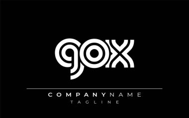 GOX Yaratıcı Eşsiz Modern Harf Logosu Tasarımı. Benzersiz bir harf dizaynına sahip stilize logo, soyut minimalist estetik ve modern cazibe sunar.