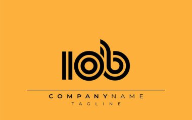 IOB Yaratıcı Eşsiz Modern Harf Logosu Tasarımı. Benzersiz bir harf dizaynına sahip stilize logo, soyut minimalist estetik ve modern cazibe sunar.
