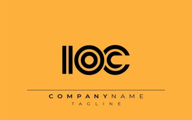 IOC Yaratıcı Eşsiz Modern Harf Logosu Tasarımı. Benzersiz bir harf dizaynına sahip stilize logo, soyut minimalist estetik ve modern cazibe sunar.