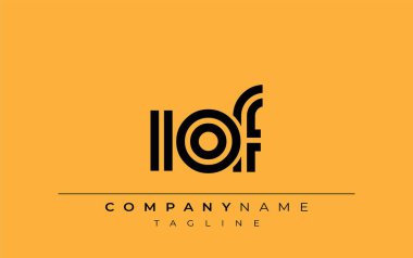 IOF Yaratıcı Eşsiz Modern Harf Logosu Tasarımı. Benzersiz bir harf dizaynına sahip stilize logo, soyut minimalist estetik ve modern cazibe sunar.