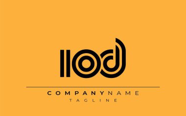 IOD Yaratıcı Eşsiz Modern Harf Logosu Tasarımı. Benzersiz bir harf dizaynına sahip stilize logo, soyut minimalist estetik ve modern cazibe sunar.