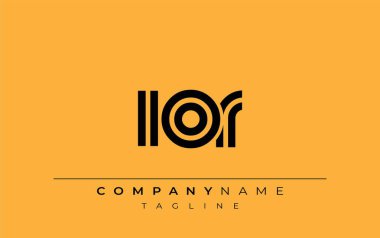 IOR Yaratıcı Eşsiz Modern Harf Logosu Tasarımı. Benzersiz bir harf dizaynına sahip stilize logo, soyut minimalist estetik ve modern cazibe sunar.