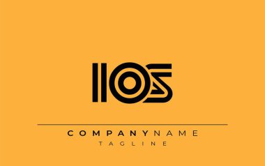 IOS Yaratıcı Eşsiz Modern Harf Logosu Tasarımı. Benzersiz bir harf dizaynına sahip stilize logo, soyut minimalist estetik ve modern cazibe sunar.