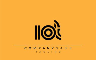 IOT Yaratıcı Eşsiz Modern Harf Logosu Tasarımı. Benzersiz bir harf dizaynına sahip stilize logo, soyut minimalist estetik ve modern cazibe sunar.