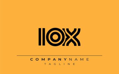 IOX Yaratıcı Eşsiz Modern Harf Logosu Tasarımı. Benzersiz bir harf dizaynına sahip stilize logo, soyut minimalist estetik ve modern cazibe sunar.