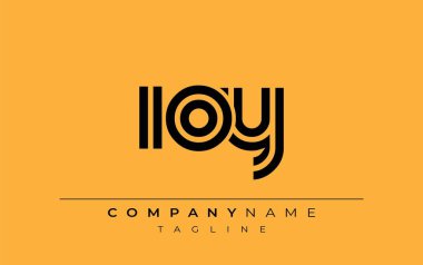 IOY Yaratıcı Eşsiz Modern Harf Logosu Tasarımı. Benzersiz bir harf dizaynına sahip stilize logo, soyut minimalist estetik ve modern cazibe sunar.