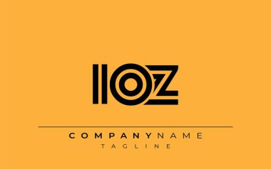 IOZ Yaratıcı Eşsiz Modern Harf Logosu Tasarımı. Benzersiz bir harf dizaynına sahip stilize logo, soyut minimalist estetik ve modern cazibe sunar.
