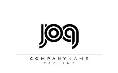 JOQ Yaratıcı Eşsiz Modern Harf Logosu Tasarımı. Benzersiz bir harf dizaynına sahip stilize logo, soyut minimalist estetik ve modern cazibe sunar.