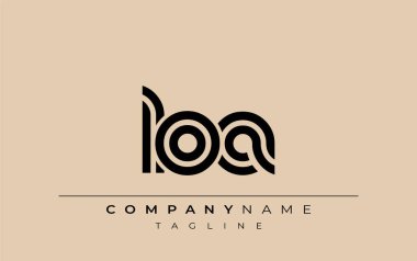 LOA Yaratıcı Eşsiz Modern Harf Logosu Tasarımı. Benzersiz bir harf dizaynına sahip stilize logo, soyut minimalist estetik ve modern cazibe sunar.