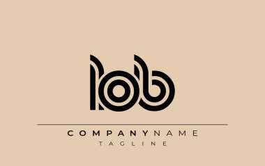 LOB Yaratıcı Eşsiz Modern Harf Logosu Tasarımı. Benzersiz bir harf dizaynına sahip stilize logo, soyut minimalist estetik ve modern cazibe sunar.