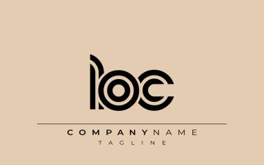 LOC Yaratıcı Eşsiz Modern Harf Logosu Tasarımı. Benzersiz bir harf dizaynına sahip stilize logo, soyut minimalist estetik ve modern cazibe sunar.