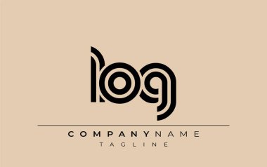 LOG Yaratıcı Eşsiz Modern Harf Logosu Tasarımı. Benzersiz bir harf dizaynına sahip stilize logo, soyut minimalist estetik ve modern cazibe sunar.