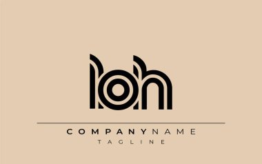 LOH Yaratıcı Eşsiz Modern Harf Logosu Tasarımı. Benzersiz bir harf dizaynına sahip stilize logo, soyut minimalist estetik ve modern cazibe sunar.