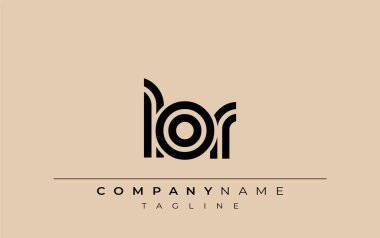 LOR Yaratıcı Eşsiz Modern Harf Logosu Tasarımı. Benzersiz bir harf dizaynına sahip stilize logo, soyut minimalist estetik ve modern cazibe sunar.