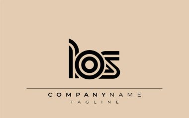LOS Yaratıcı Eşsiz Modern Harf Logosu Tasarımı. Benzersiz bir harf dizaynına sahip stilize logo, soyut minimalist estetik ve modern cazibe sunar.