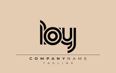 LOY Yaratıcı Eşsiz Modern Harf Logosu Tasarımı. Benzersiz bir harf dizaynına sahip stilize logo, soyut minimalist estetik ve modern cazibe sunar.