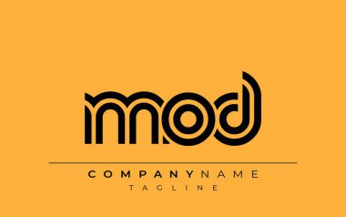 MOD Yaratıcı Eşsiz Modern Harf Logosu Tasarımı. Benzersiz bir harf dizaynına sahip stilize logo, soyut minimalist estetik ve modern cazibe sunar.