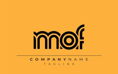 MOF Yaratıcı Eşsiz Modern Harf Logosu Tasarımı. Benzersiz bir harf dizaynına sahip stilize logo, soyut minimalist estetik ve modern cazibe sunar.