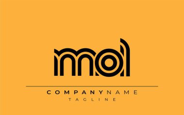 MOL Yaratıcı Eşsiz Modern Harf Logosu Tasarımı. Benzersiz bir harf dizaynına sahip stilize logo, soyut minimalist estetik ve modern cazibe sunar.