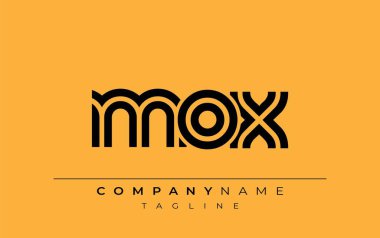 MOX Yaratıcı Eşsiz Modern Harf Logosu Tasarımı. Benzersiz bir harf dizaynına sahip stilize logo, soyut minimalist estetik ve modern cazibe sunar.