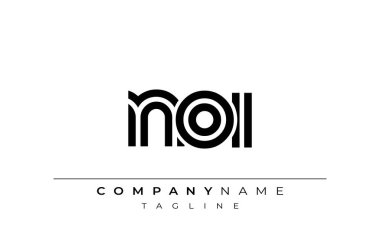 NOI Yaratıcı Eşsiz Modern Harf Logosu Tasarımı. Benzersiz bir harf dizaynına sahip stilize logo, soyut minimalist estetik ve modern cazibe sunar.