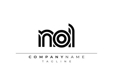 NOL Yaratıcı Eşsiz Modern Harf Logosu Tasarımı. Benzersiz bir harf dizaynına sahip stilize logo, soyut minimalist estetik ve modern cazibe sunar.