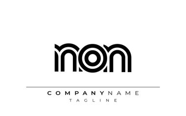 NON Yaratıcı Eşsiz Modern Harf Logosu Tasarımı. Benzersiz bir harf dizaynına sahip stilize logo, soyut minimalist estetik ve modern cazibe sunar.