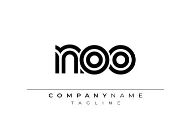NOO Yaratıcı Eşsiz Modern Harf Logosu Tasarımı. Benzersiz bir harf dizaynına sahip stilize logo, soyut minimalist estetik ve modern cazibe sunar.