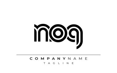 NOQ Yaratıcı Eşsiz Modern Harf Logosu Tasarımı. Benzersiz bir harf dizaynına sahip stilize logo, soyut minimalist estetik ve modern cazibe sunar.