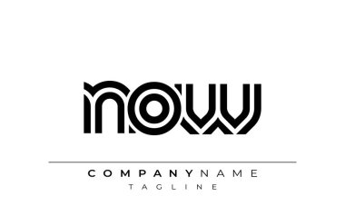 Now Creative Unique Modern Harf Logosu Tasarımı. Benzersiz bir harf dizaynına sahip stilize logo, soyut minimalist estetik ve modern cazibe sunar.