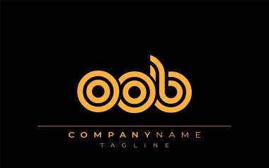 OOB Yaratıcı Eşsiz Modern Harf Logosu Tasarımı. Benzersiz bir harf dizaynına sahip stilize logo, soyut minimalist estetik ve modern cazibe sunar.