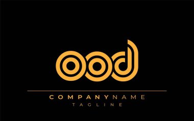 OOD Yaratıcı Eşsiz Modern Harf Logosu Tasarımı. Benzersiz bir harf dizaynına sahip stilize logo, soyut minimalist estetik ve modern cazibe sunar.