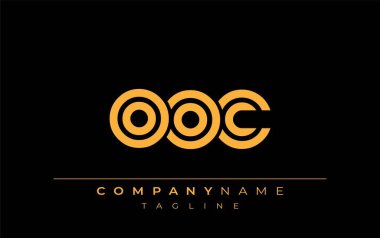 OOC Yaratıcı Eşsiz Modern Harf Logosu Tasarımı. Benzersiz bir harf dizaynına sahip stilize logo, soyut minimalist estetik ve modern cazibe sunar.