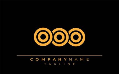 OOO Yaratıcı Eşsiz Modern Harf Logosu Tasarımı. Benzersiz bir harf dizaynına sahip stilize logo, soyut minimalist estetik ve modern cazibe sunar.