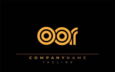 OOR Yaratıcı Eşsiz Modern Harf Logosu Tasarımı. Benzersiz bir harf dizaynına sahip stilize logo, soyut minimalist estetik ve modern cazibe sunar.