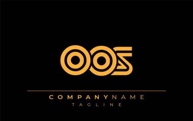 OOS Yaratıcı Eşsiz Modern Harf Logosu Tasarımı. Benzersiz bir harf dizaynına sahip stilize logo, soyut minimalist estetik ve modern cazibe sunar.