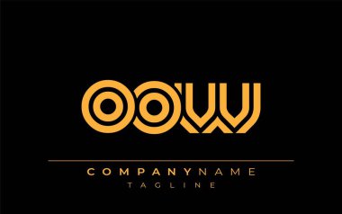 OOW Yaratıcı Eşsiz Modern Harf Logosu Tasarımı. Benzersiz bir harf dizaynına sahip stilize logo, soyut minimalist estetik ve modern cazibe sunar.