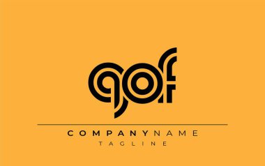 QOF Yaratıcı Eşsiz Modern Harf Logosu Tasarımı. Benzersiz bir harf dizaynına sahip stilize logo, soyut minimalist estetik ve modern cazibe sunar.