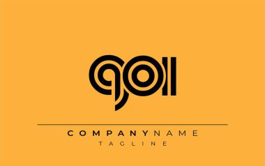 QOI Yaratıcı Eşsiz Modern Harf Logosu Tasarımı. Benzersiz bir harf dizaynına sahip stilize logo, soyut minimalist estetik ve modern cazibe sunar.