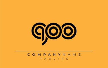 QOO Yaratıcı Eşsiz Modern Harf Logosu Tasarımı. Benzersiz bir harf dizaynına sahip stilize logo, soyut minimalist estetik ve modern cazibe sunar.
