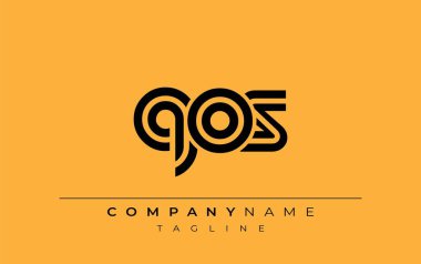 QOS Yaratıcı Eşsiz Modern Harf Logosu Tasarımı. Benzersiz bir harf dizaynına sahip stilize logo, soyut minimalist estetik ve modern cazibe sunar.